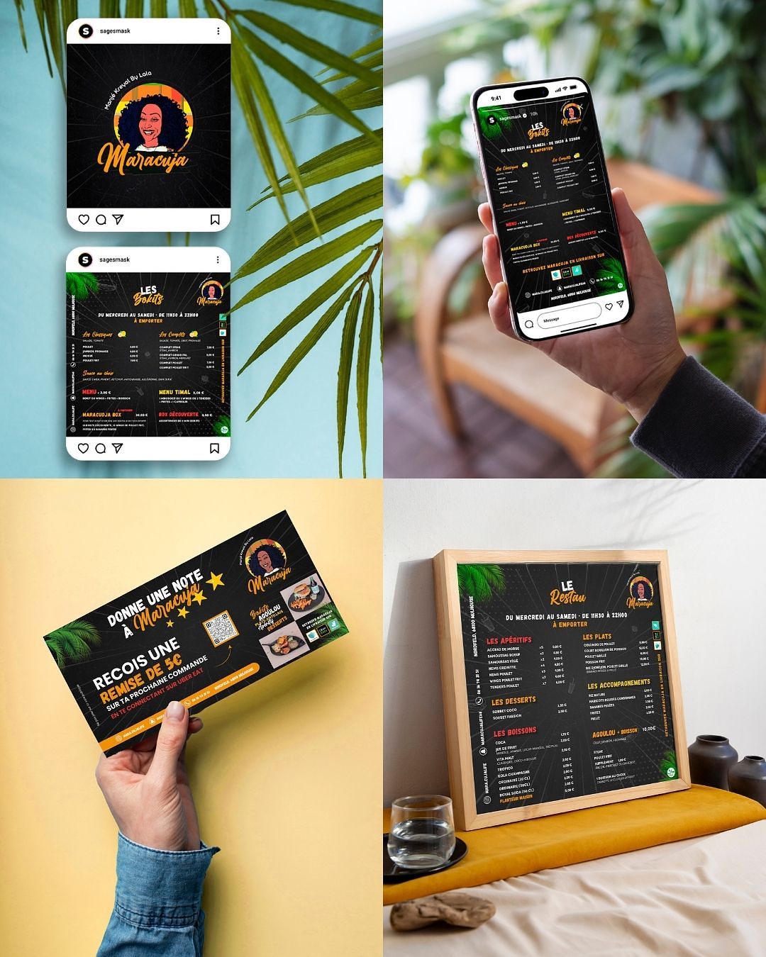 Supports de communication restaurant