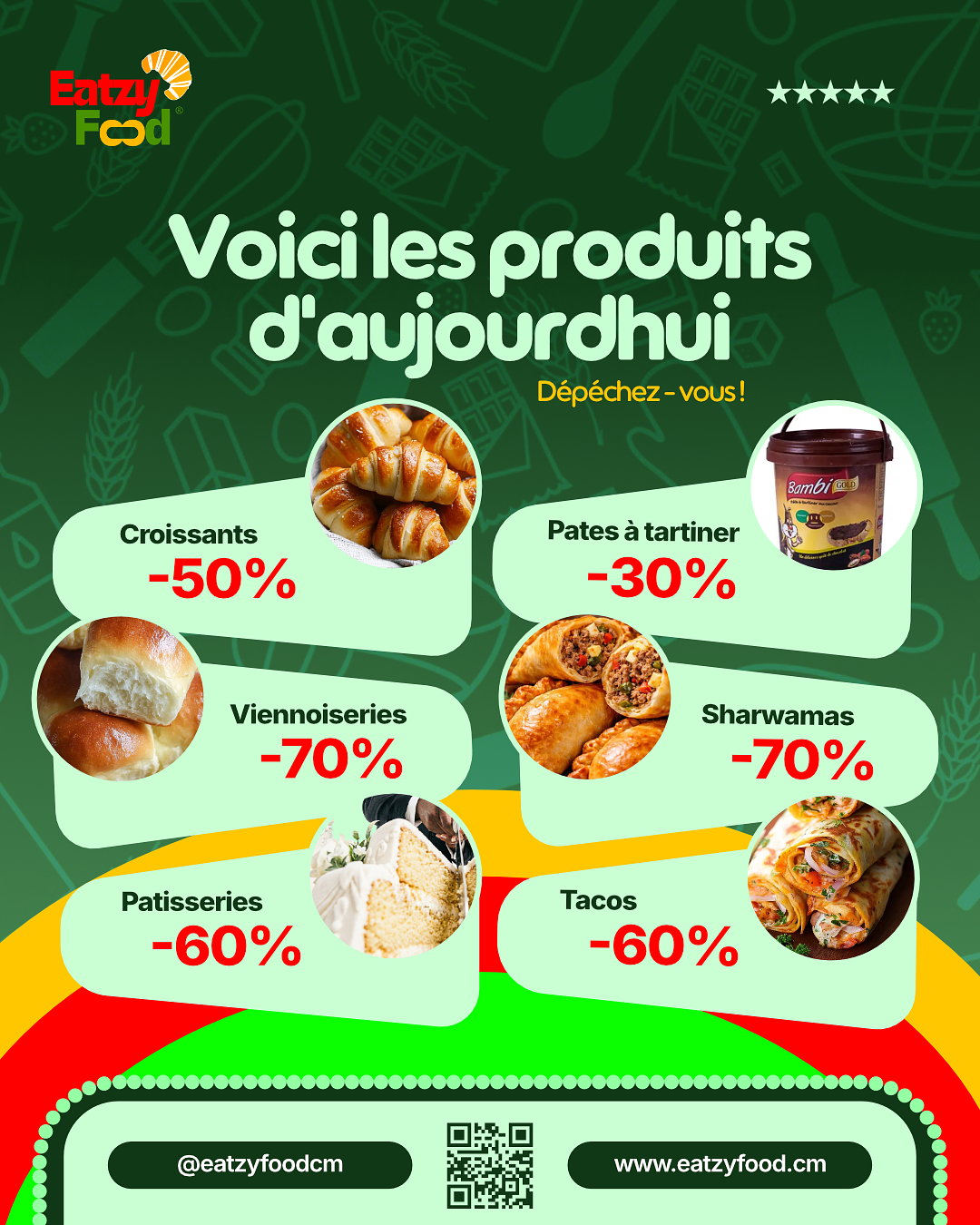 Design de la marque fictive Eatzy food