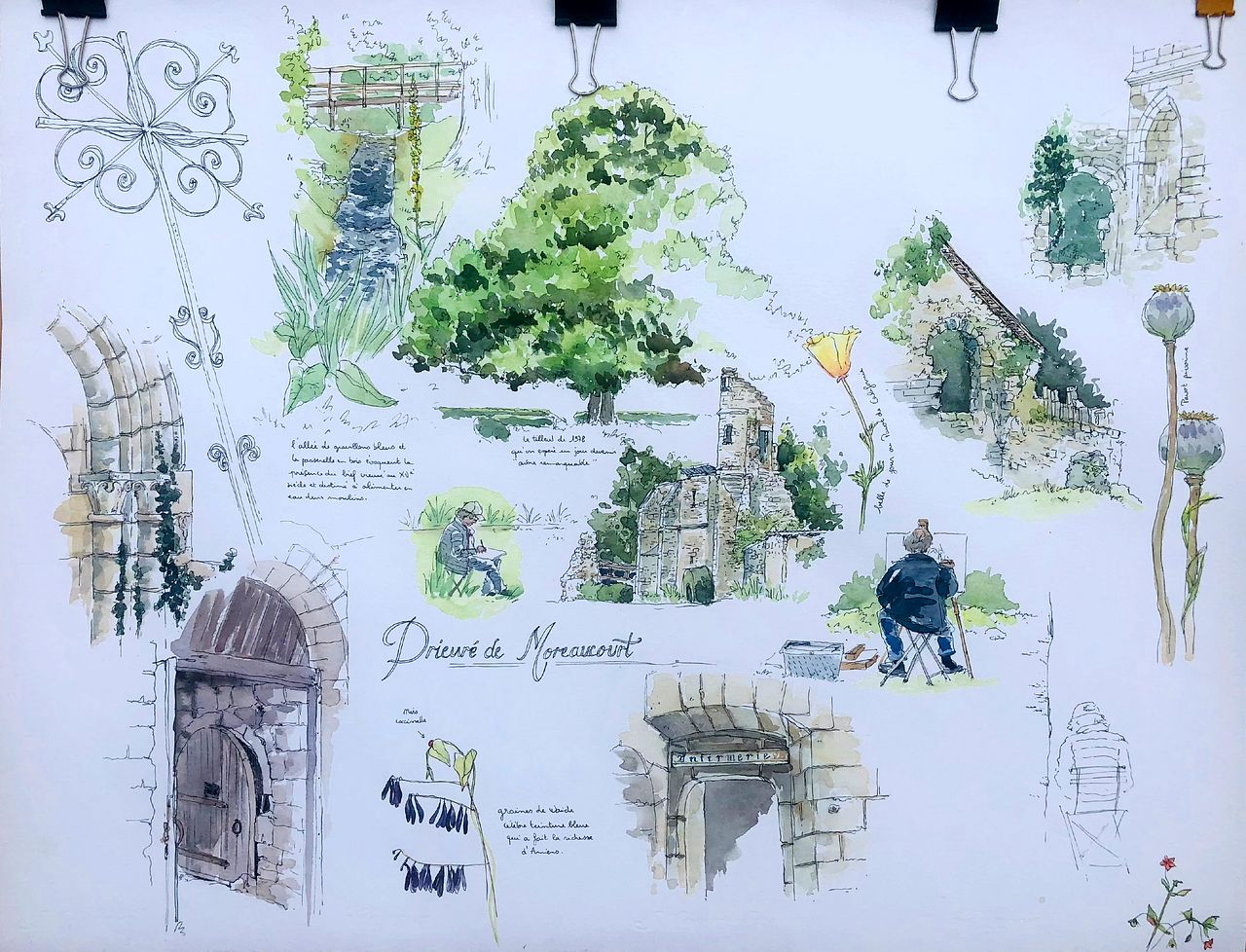 Planche de présentation "abbaye de Moreaucourt" 80