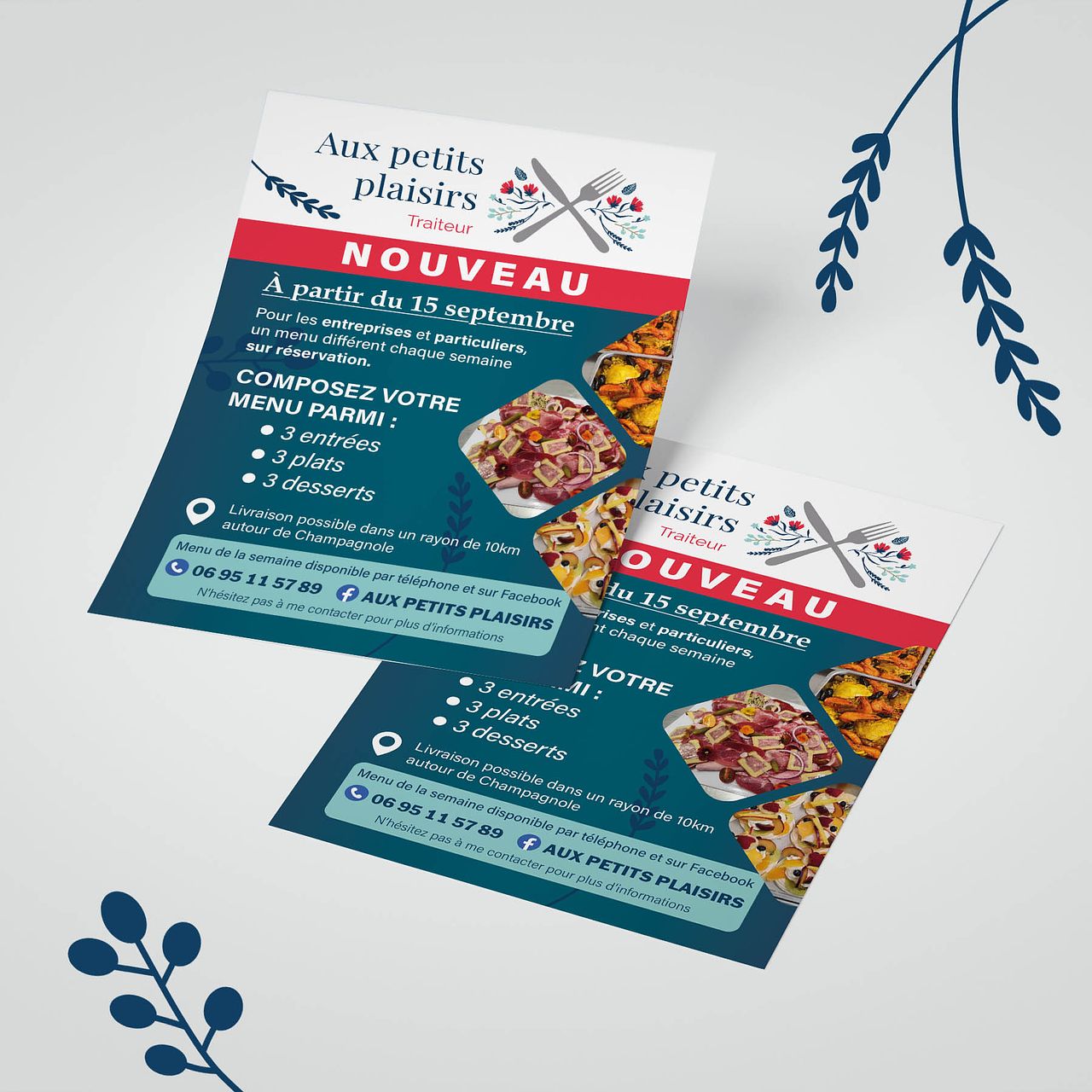 Flyers pour traiteur local