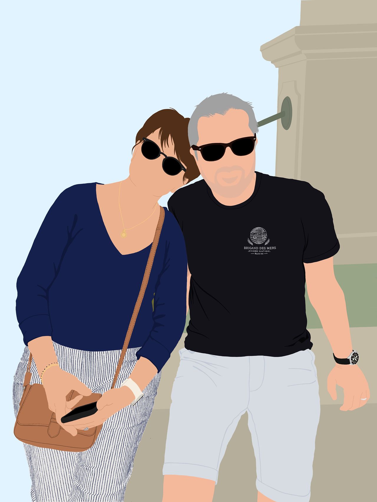 Illustration flat design personnalisée