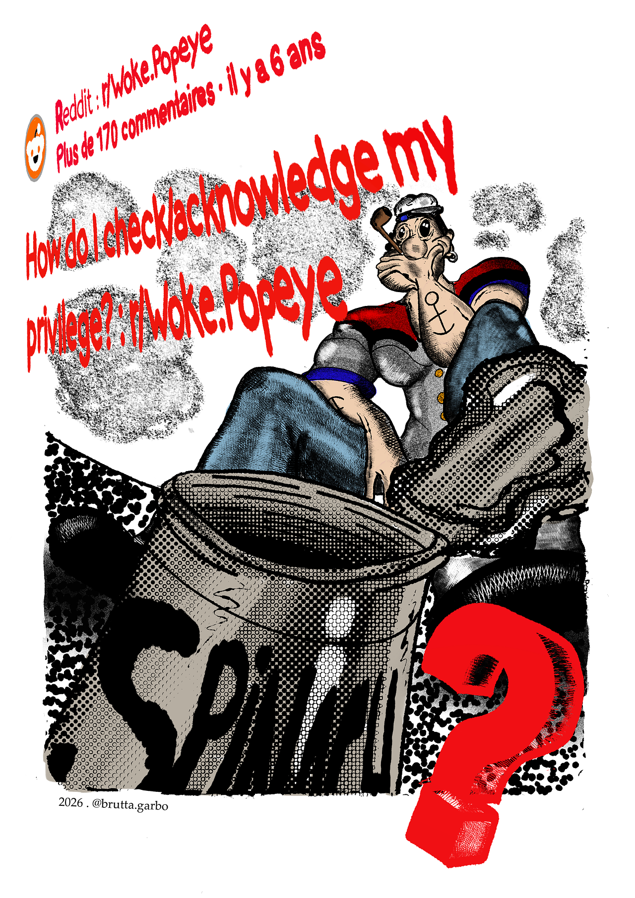 Affiche woke Popeye