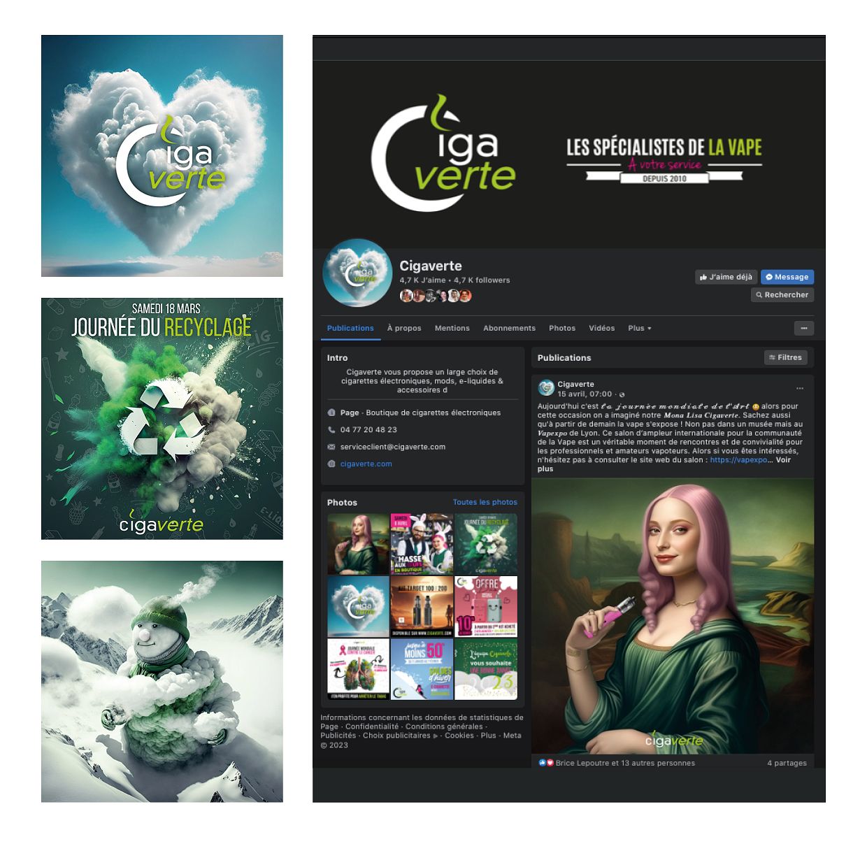 Community management & visuels pourCigaverte