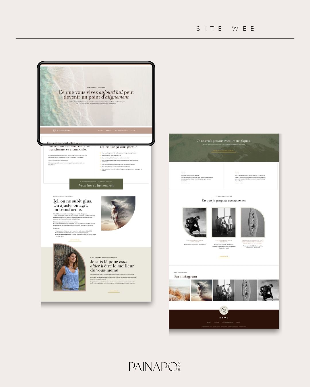 Maquette site web coach de vie