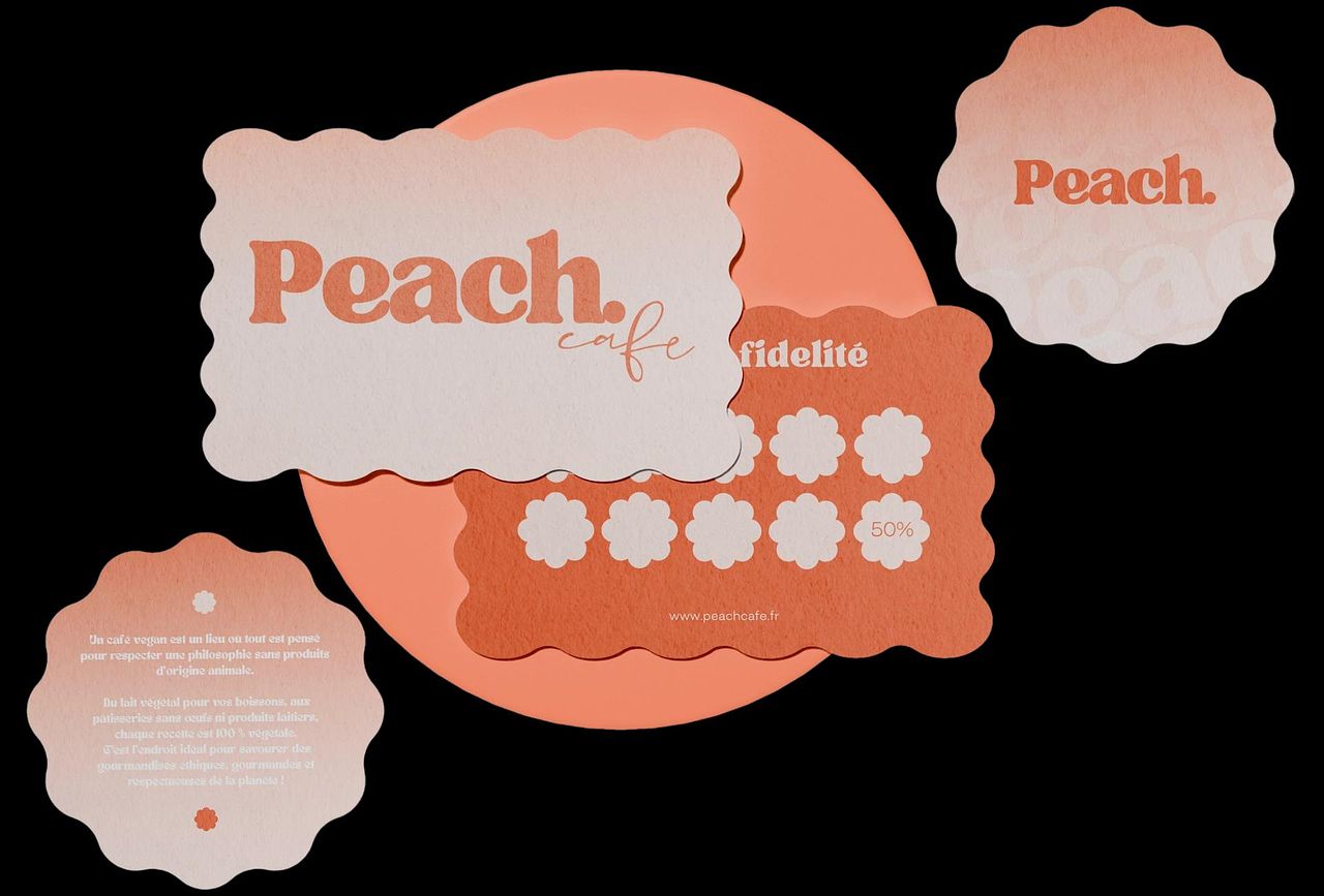 Carte de visite Peach café