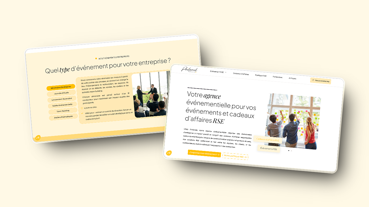 Refonte site vitrine - Miel Philomel