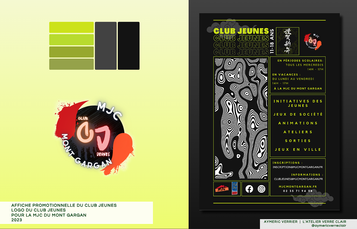 MJCMG - Logo et flyer Club Jeunes