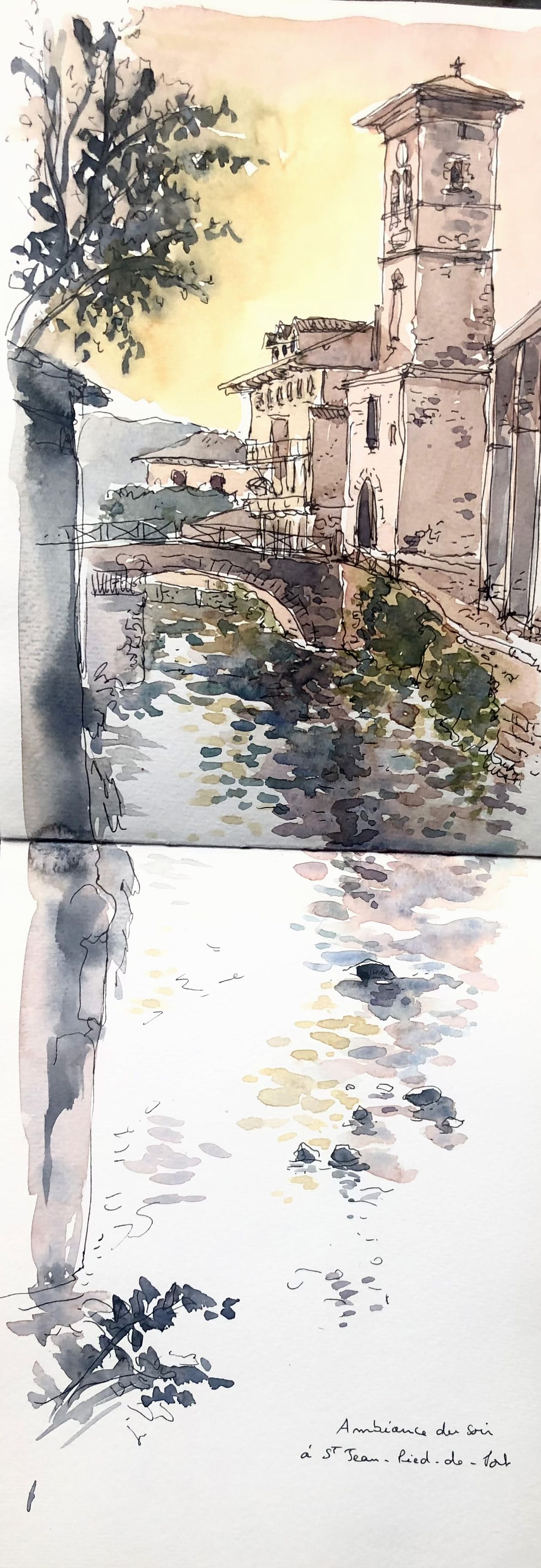 Coucher de soleil sur St Jean-Pied-de-Port