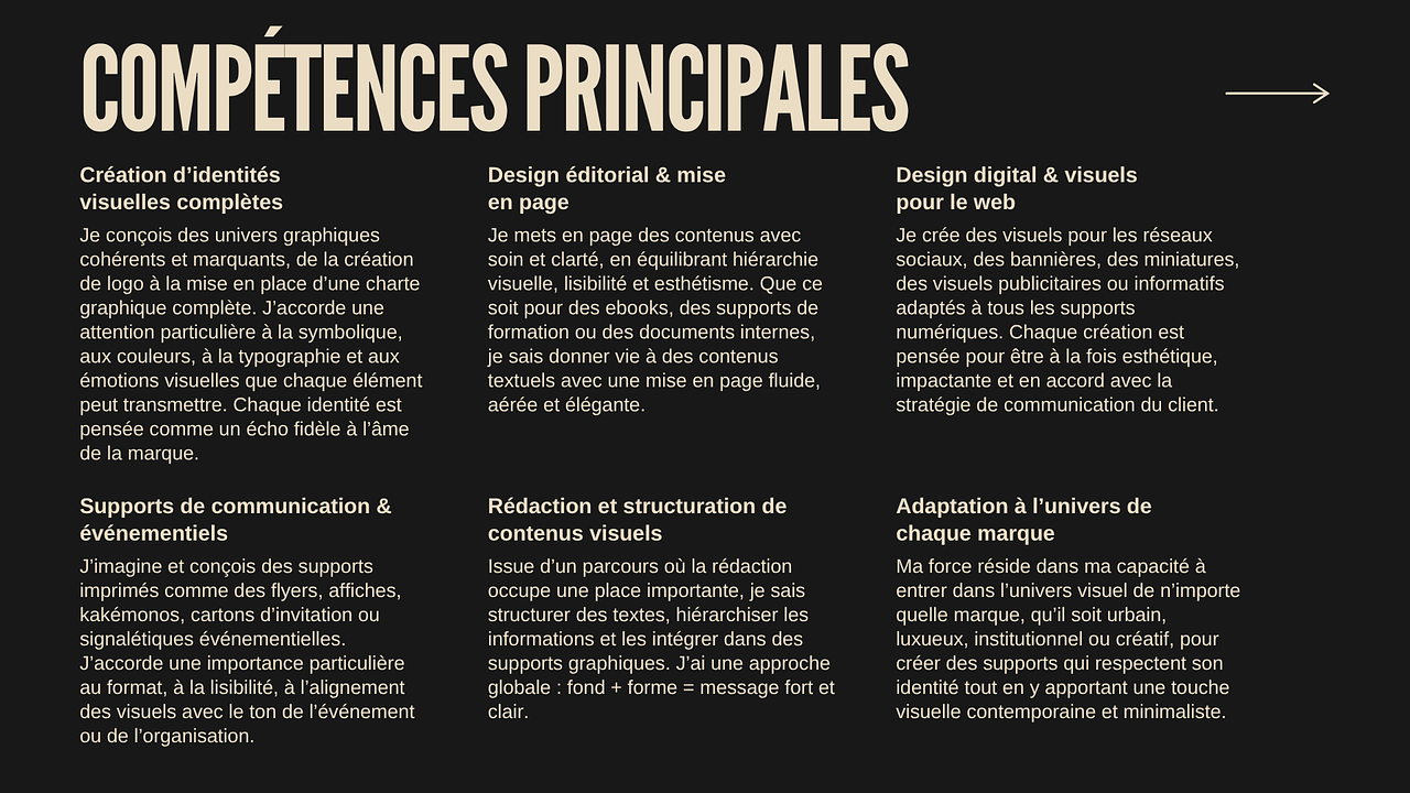 Compétences principales