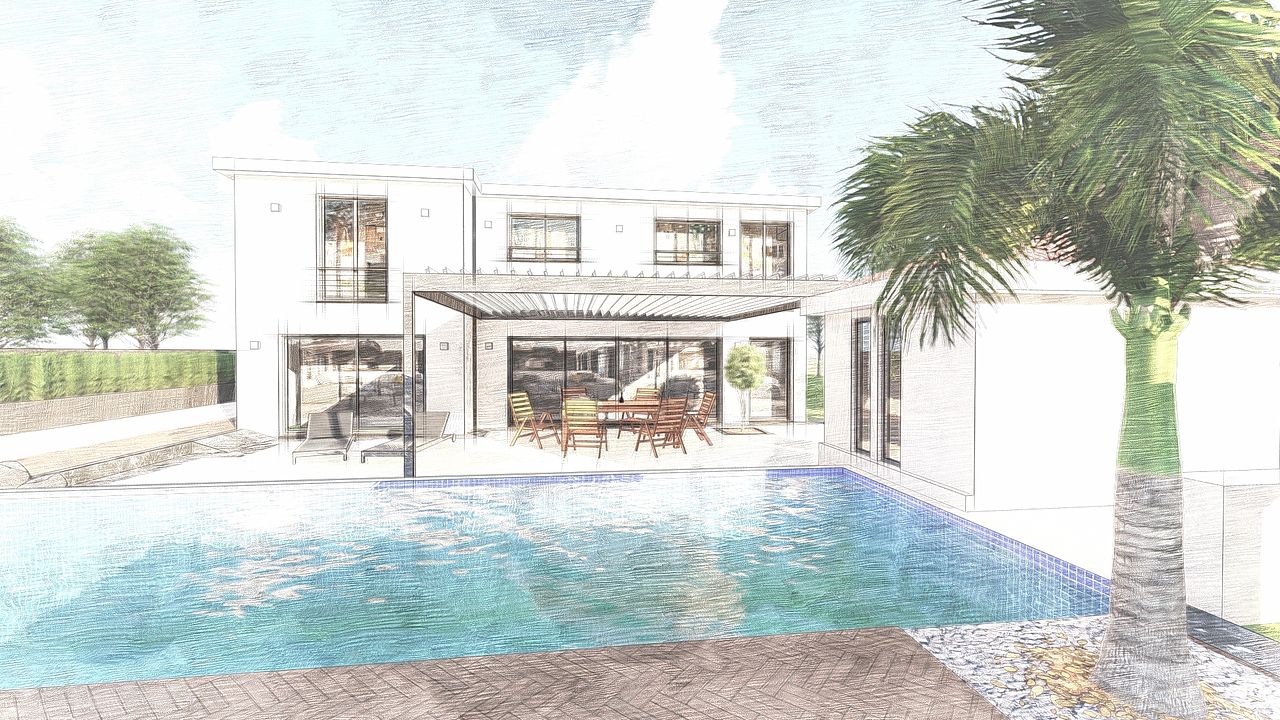 Réalisation d'un visuel 3D d'une pergola 