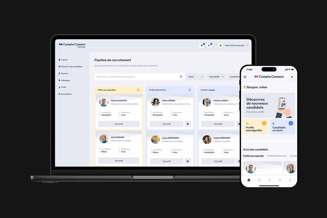 Compta Connect - App mobile ) - UI/UX design