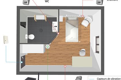 Plan "Chambre Ehpad 20m2"