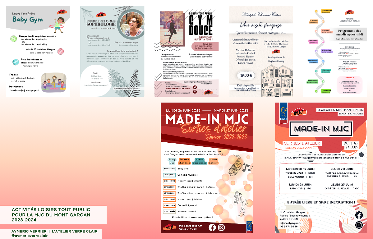 MJCMG - Affiches "Loisirs Tout Public"