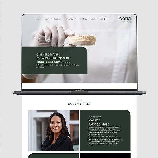 Webdesign Aeria Cabinet Dentaire