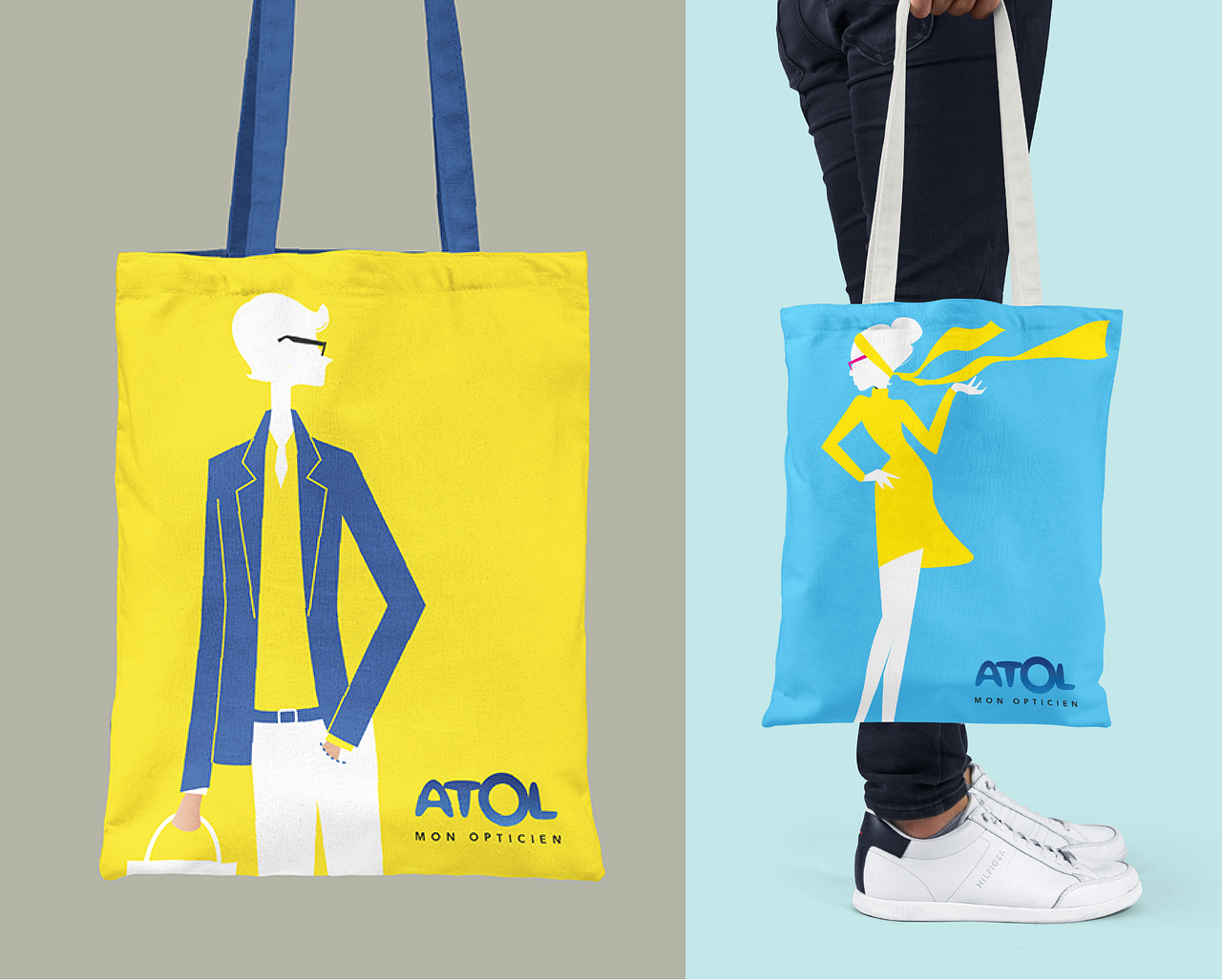 Illustration sur Tote Bag Atol