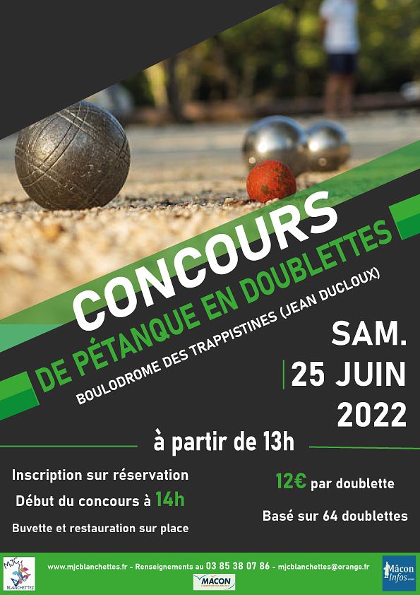 Affiche concours pétanques