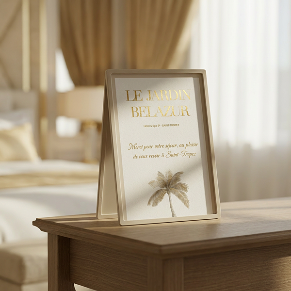 Cadre de remerciement - Hôtel de luxe