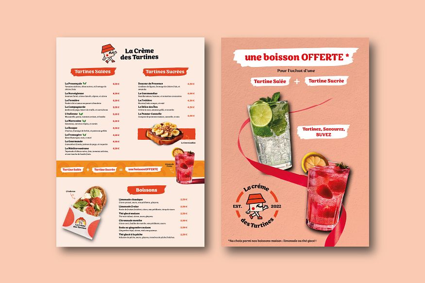 Menu – La Crème des Tartines