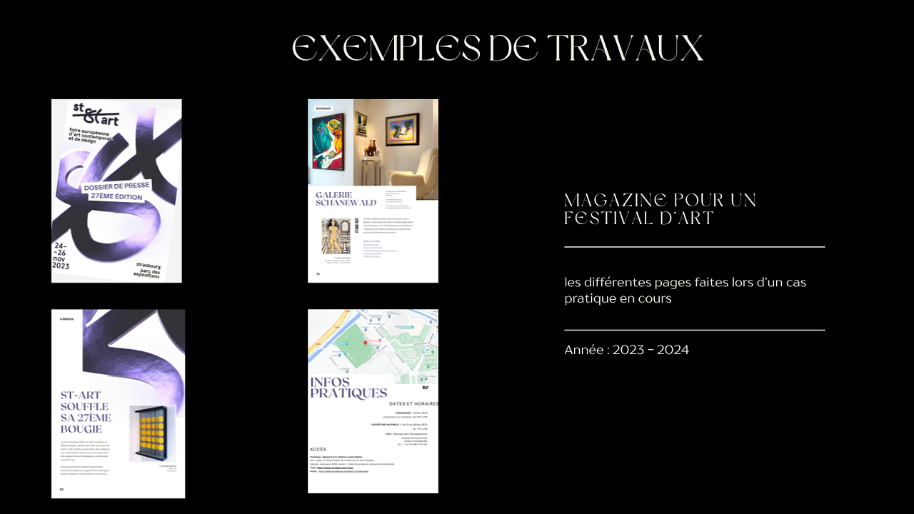 Création magazine pour festival d'art