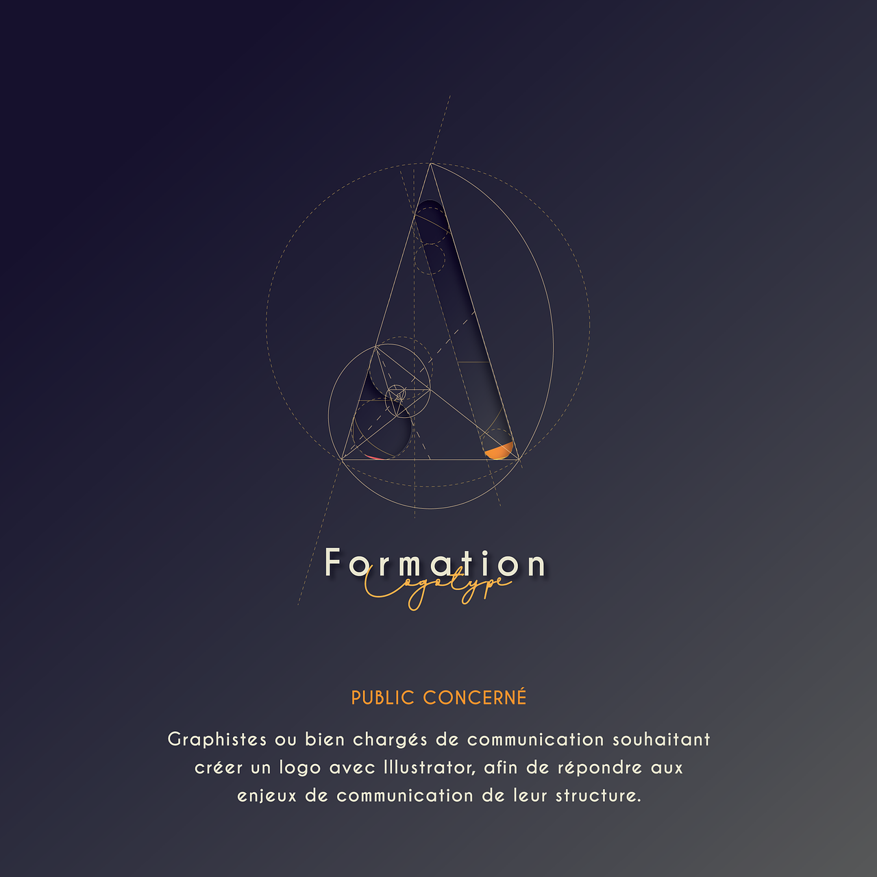 Logotype- Fibonacci design - Triangle d'or