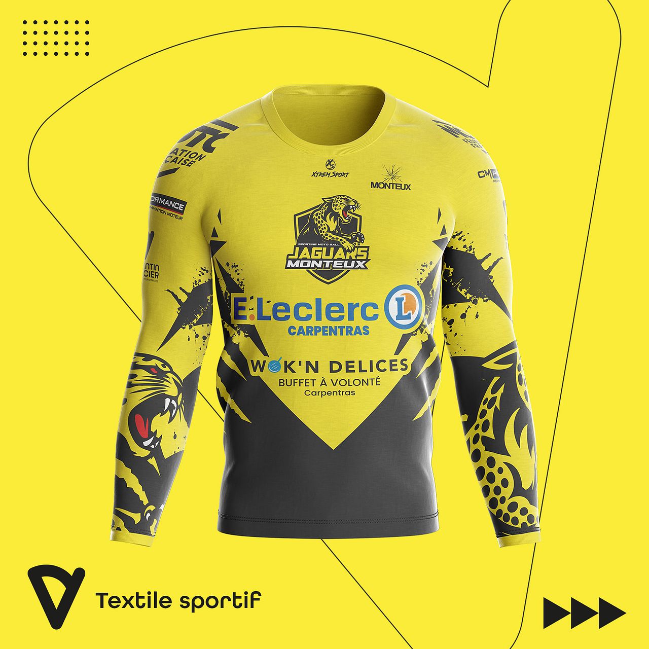 Maillots Sporting Club Moto-Ball Monteux 🐆