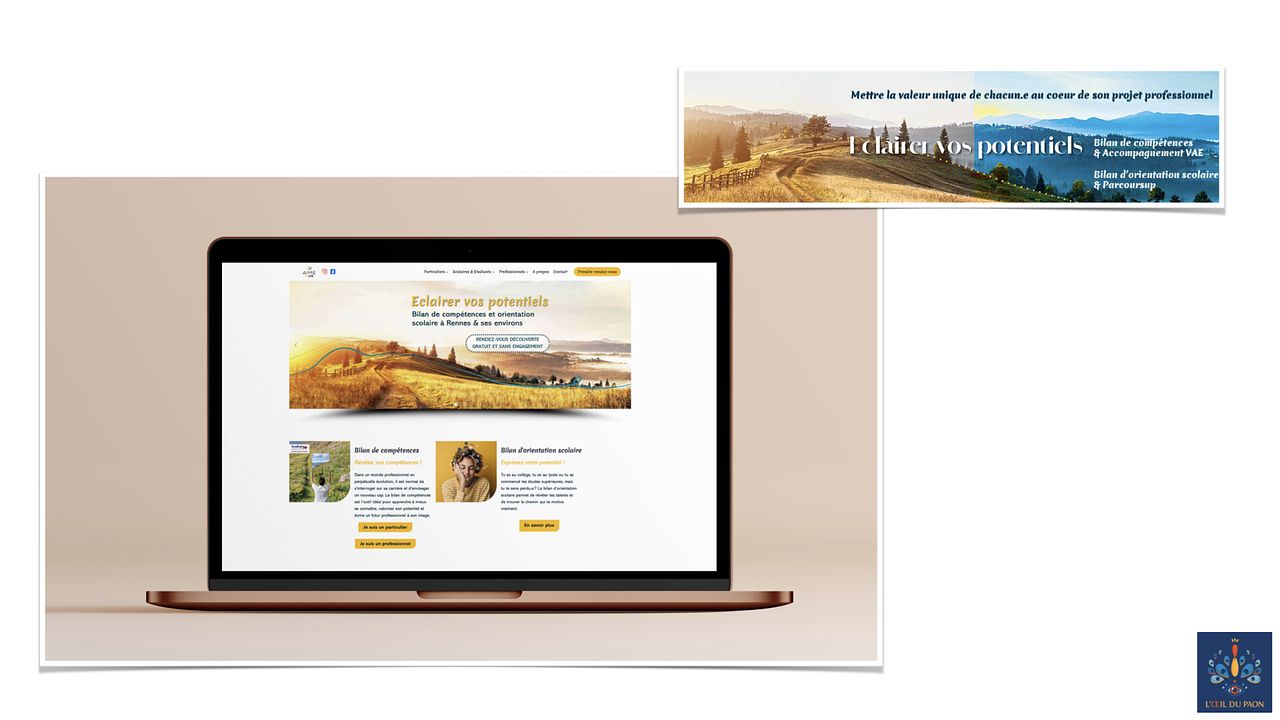 Site web et bannière LinkedIn - A.I.M.E. ton Job