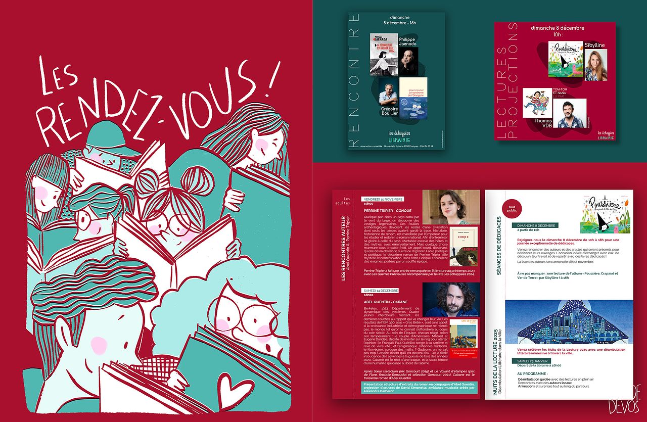 Illustration et identité visuelle librairie