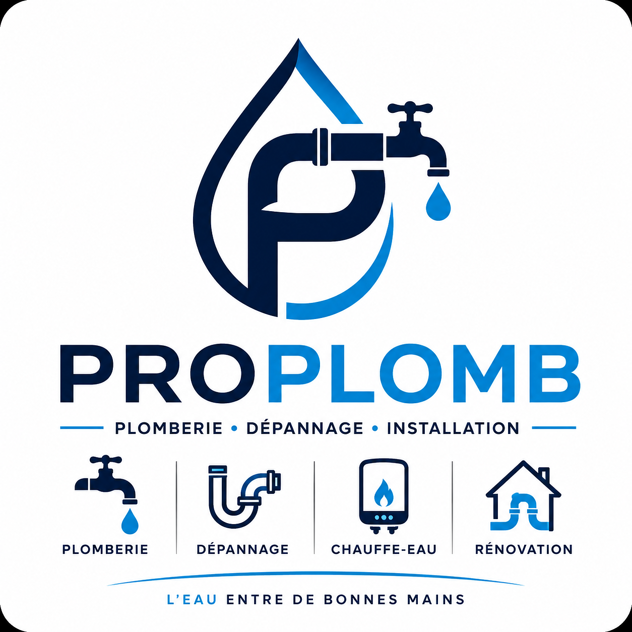 Logo professionnel – Plomberie & Dépannage