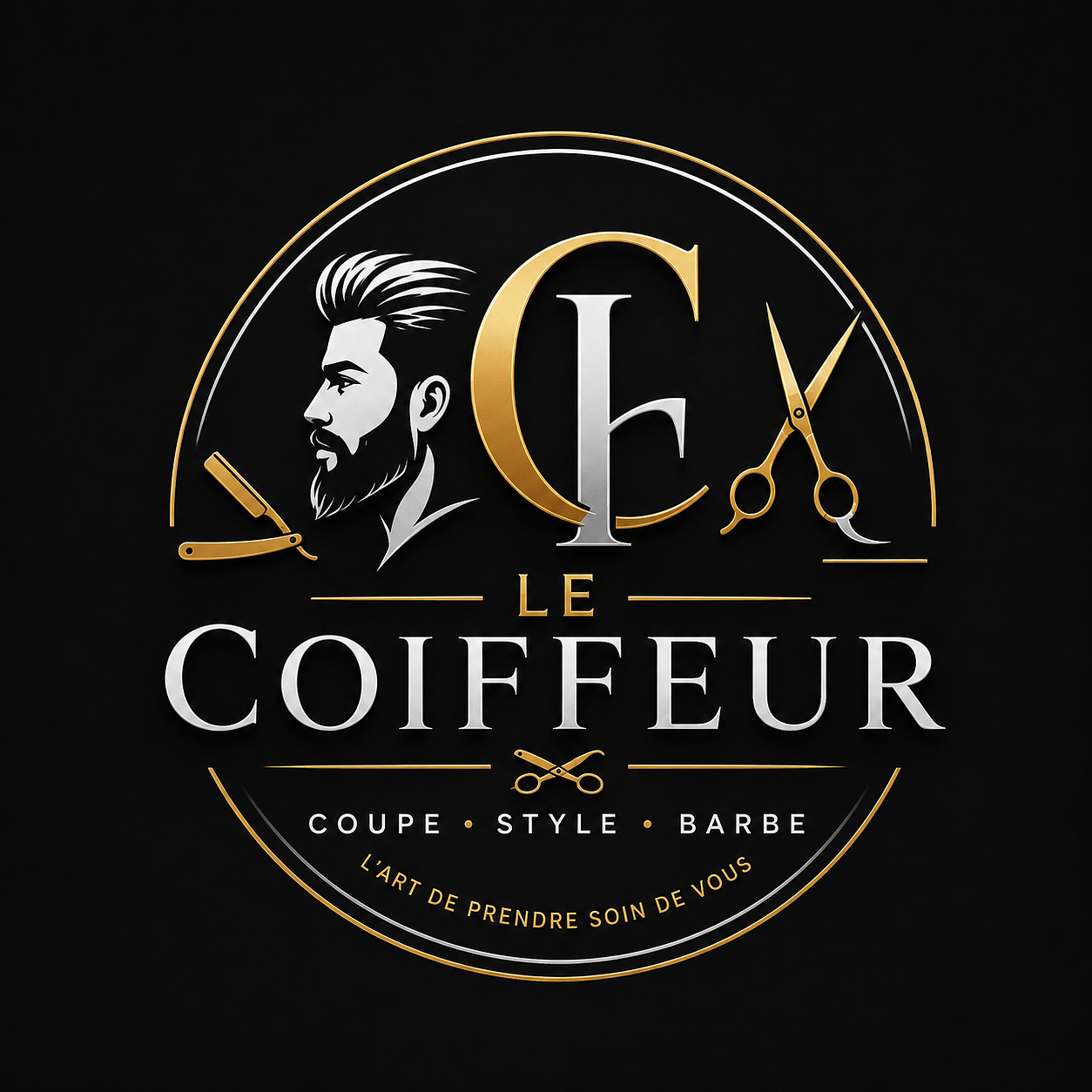 Logo premium pour salon de coiffure