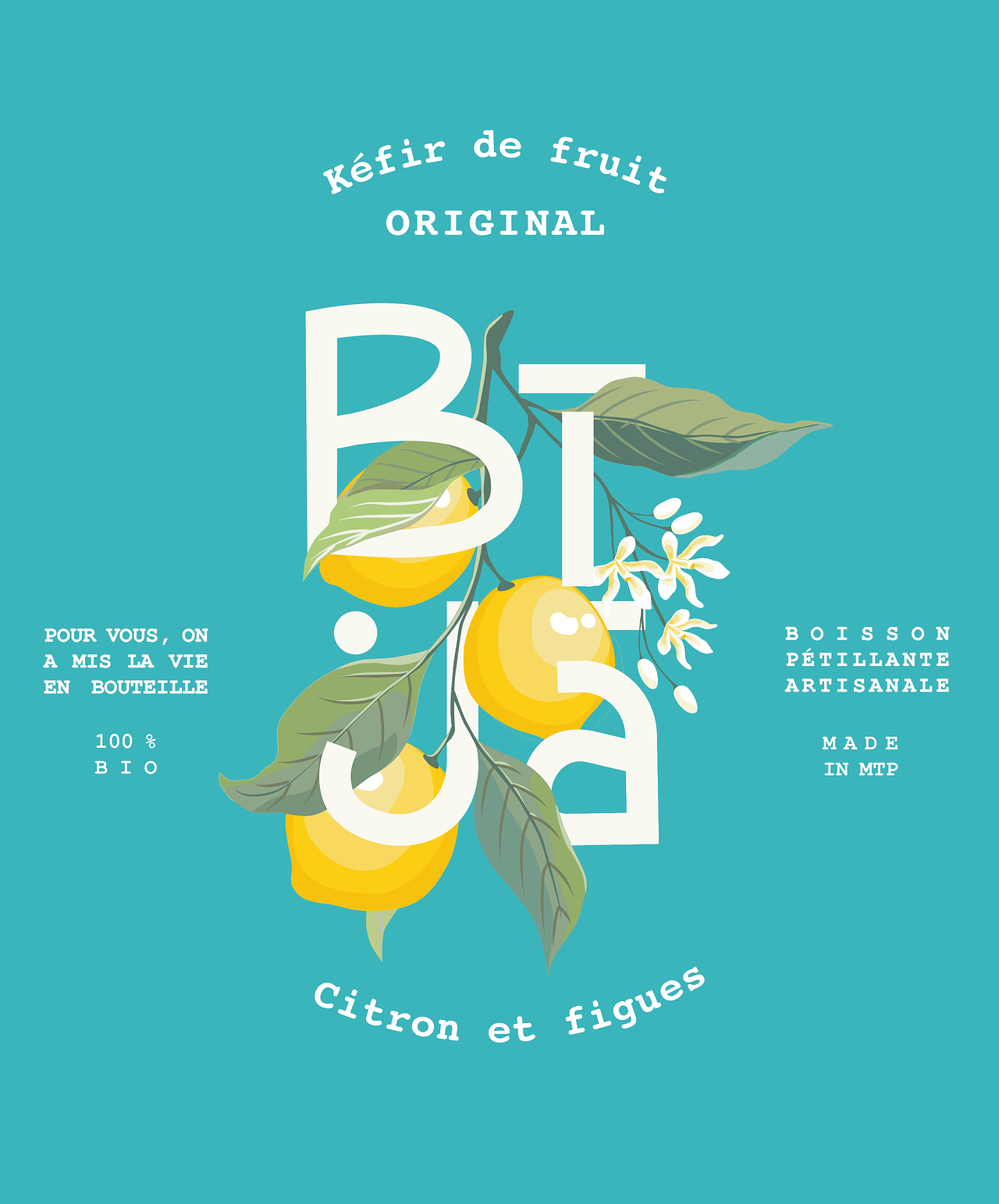 Étiquette kéfir citron