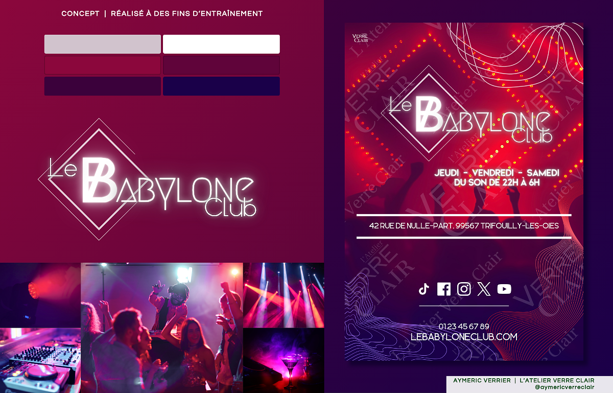 Babylone (Boîte de nuit) - Identité graphique