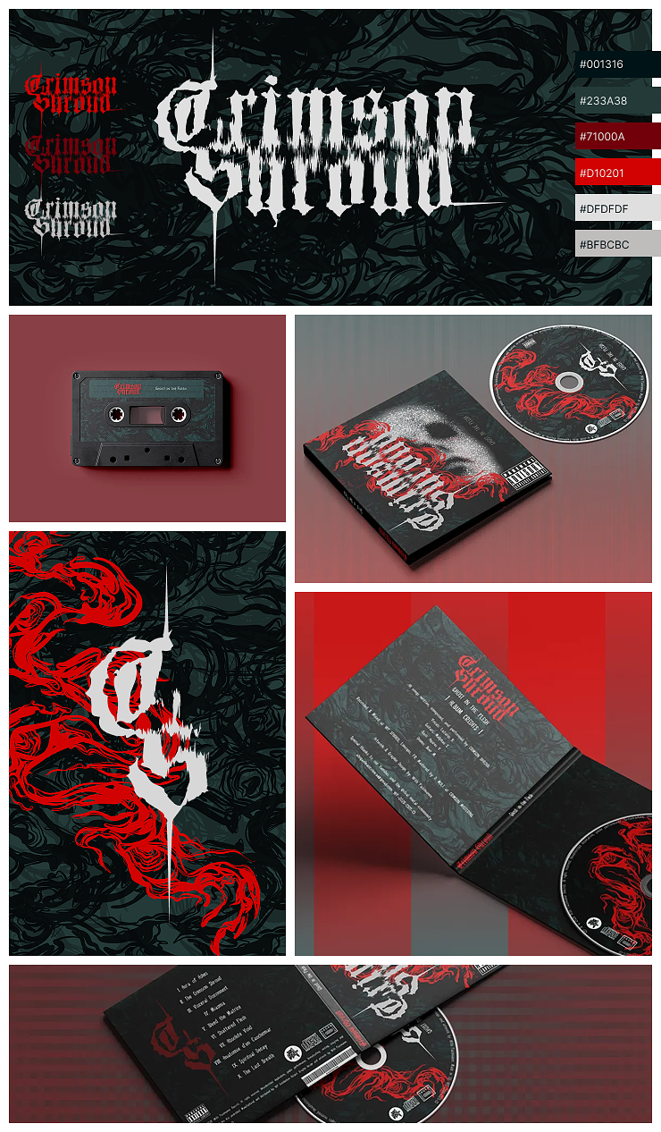 Illustration Cover & CD Metal - Crimson Shroud