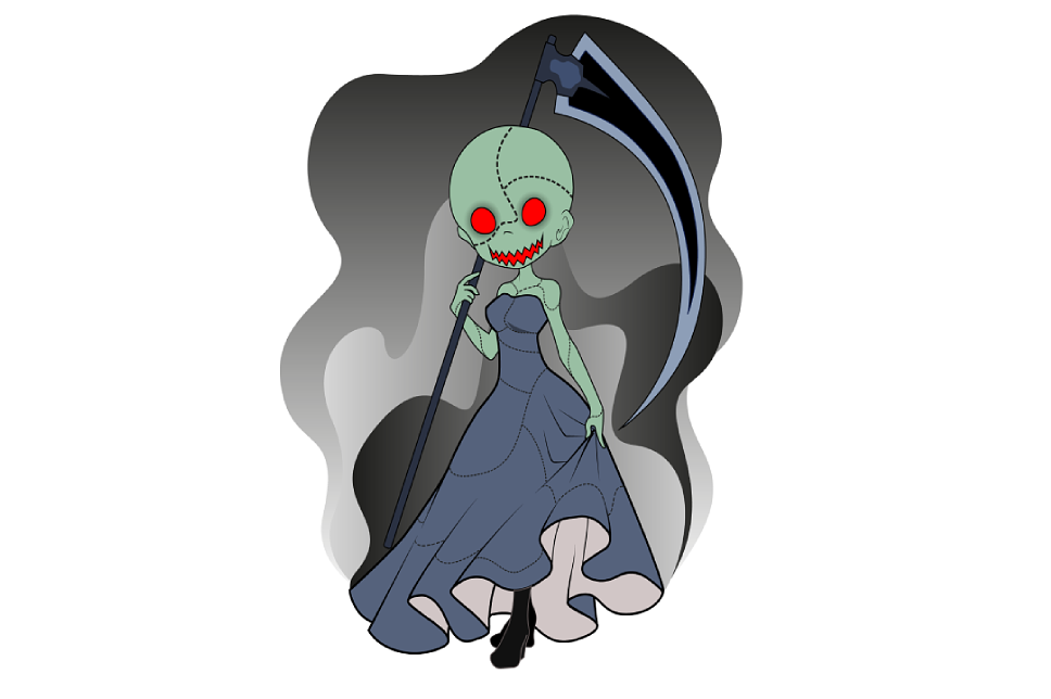 Illustration de personnage dark fantasy stylisé