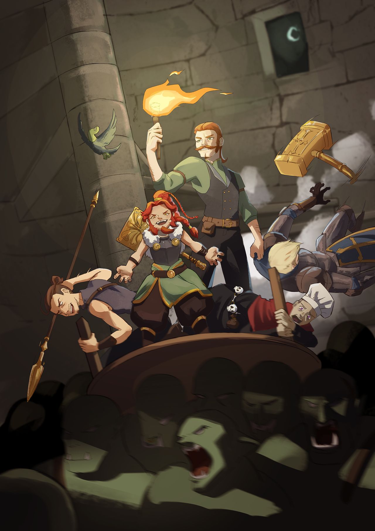 Descente de table sur orcs