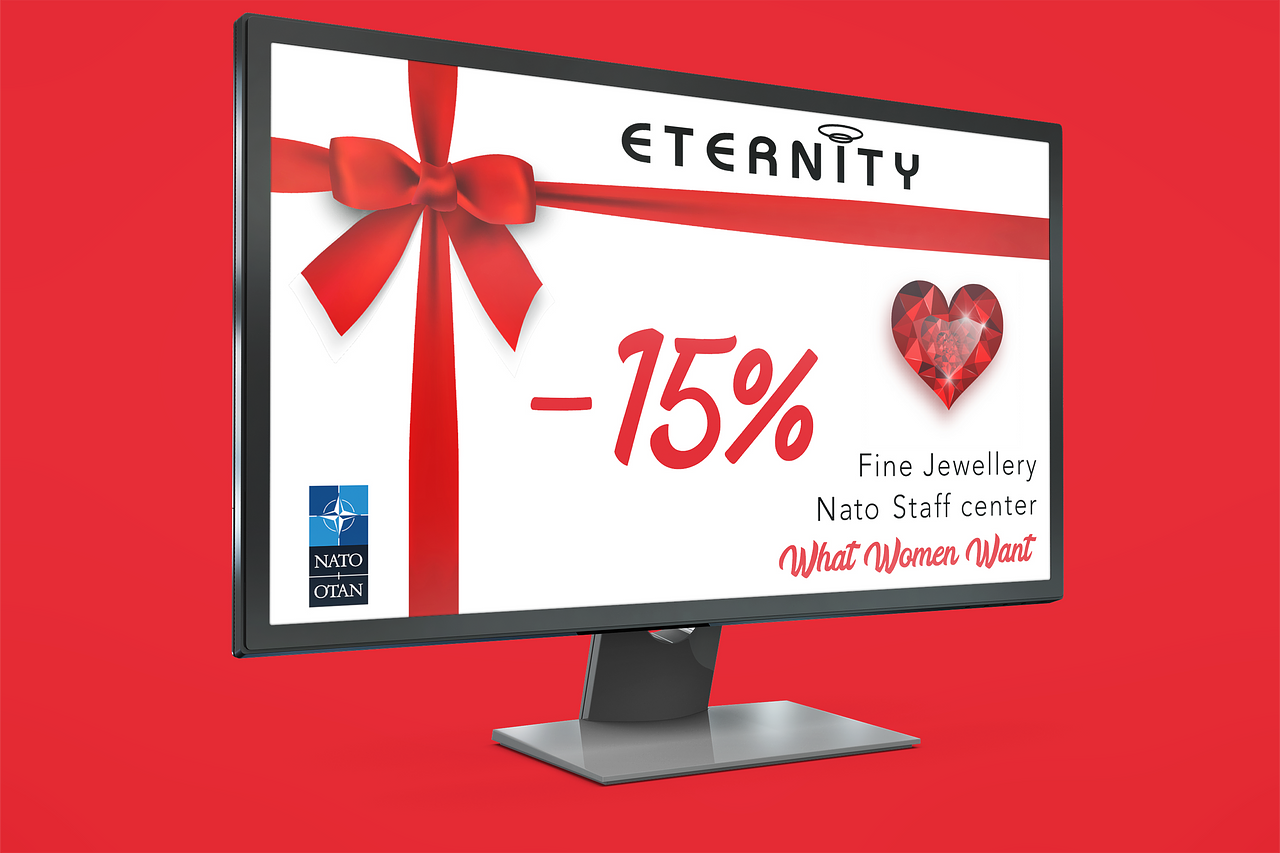 Screen Advertising Shop Sales Valentine's day