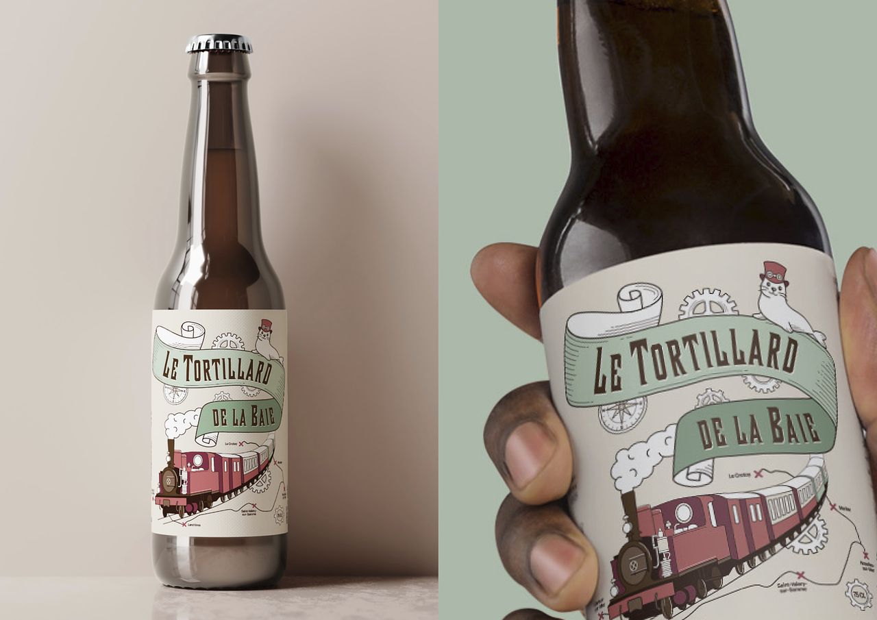 Étiquette de bière Le tortillard de la baie