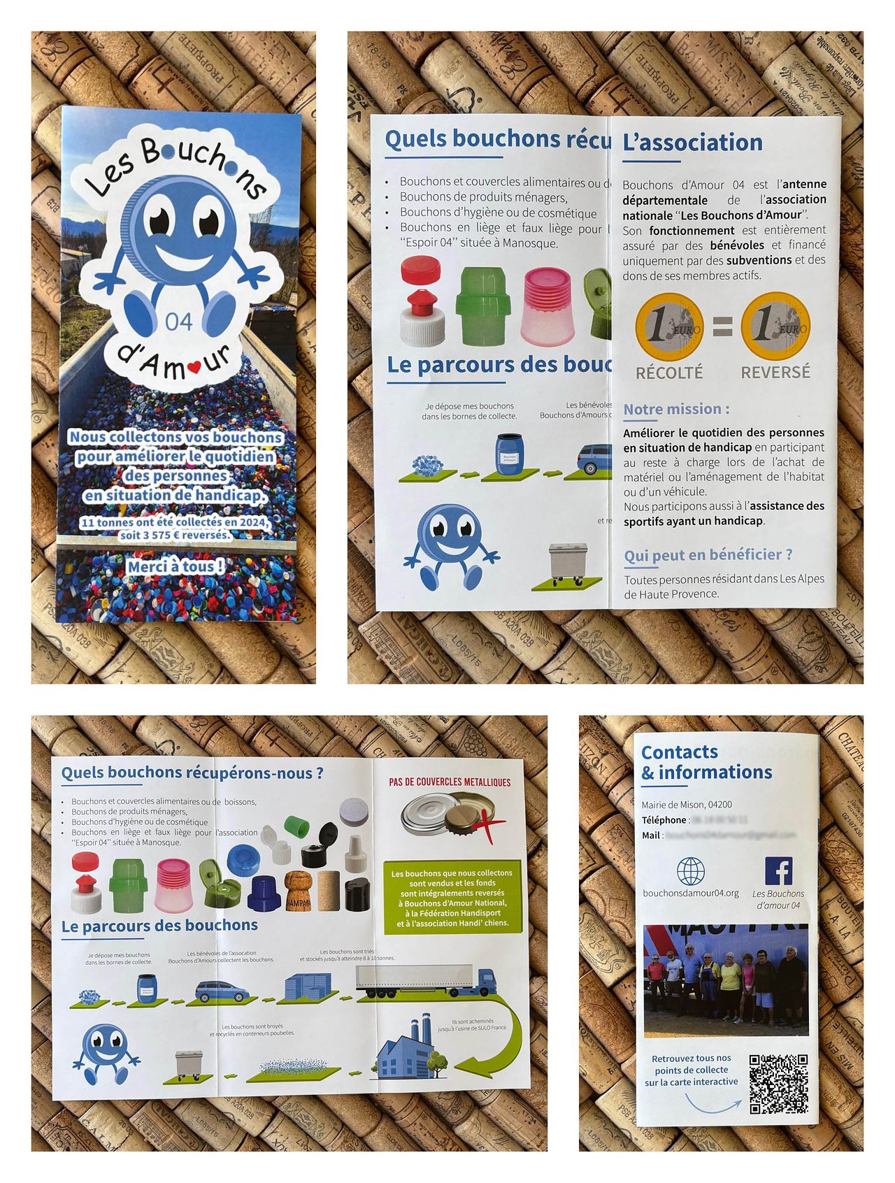 Brochure pour l'association Bouchons d'Amour 04