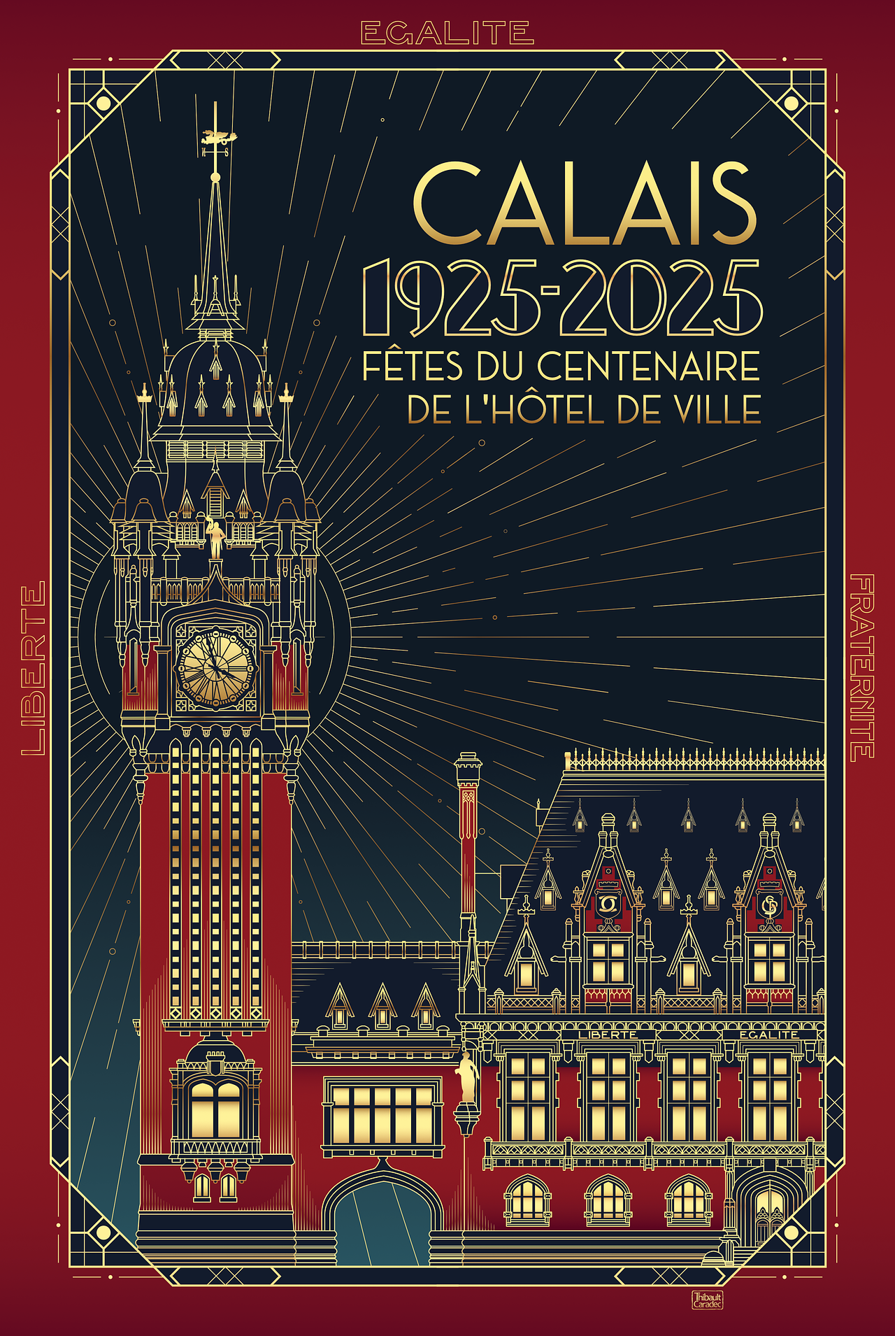 Affiche Centenaire de l'Hôtel de Ville de Calais