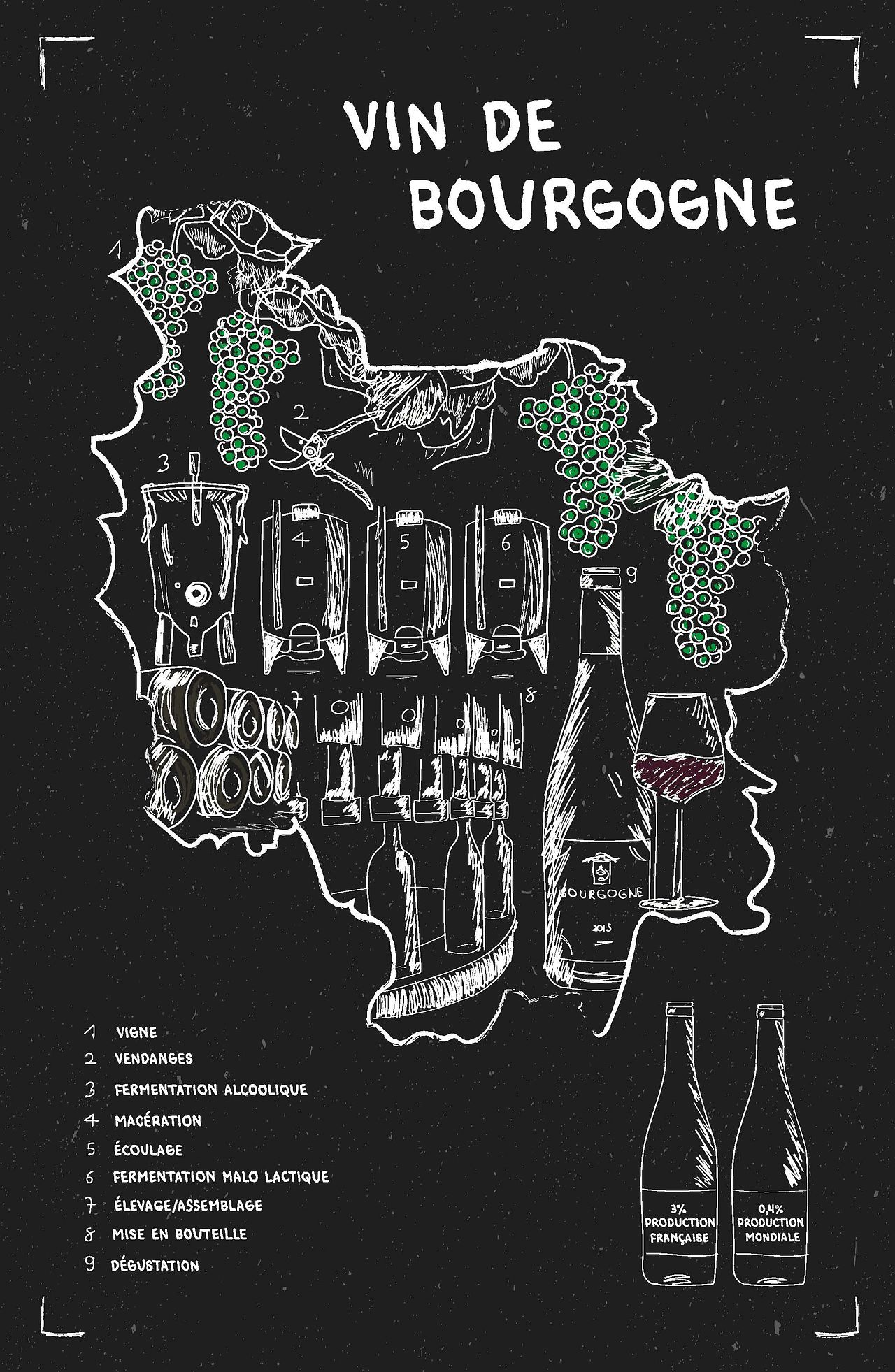 Illustration  vin de Bourgogne