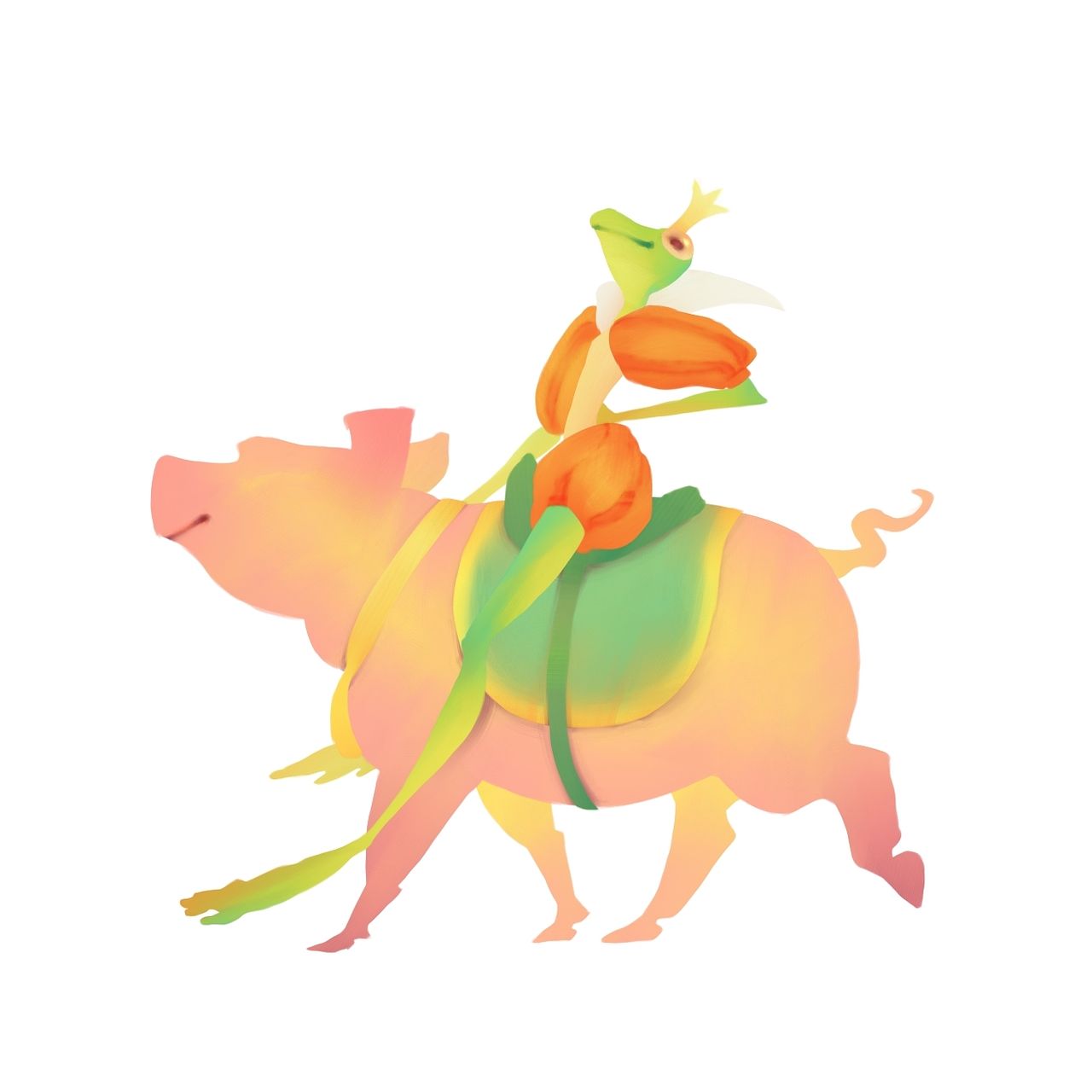 Sticker grenouille royale