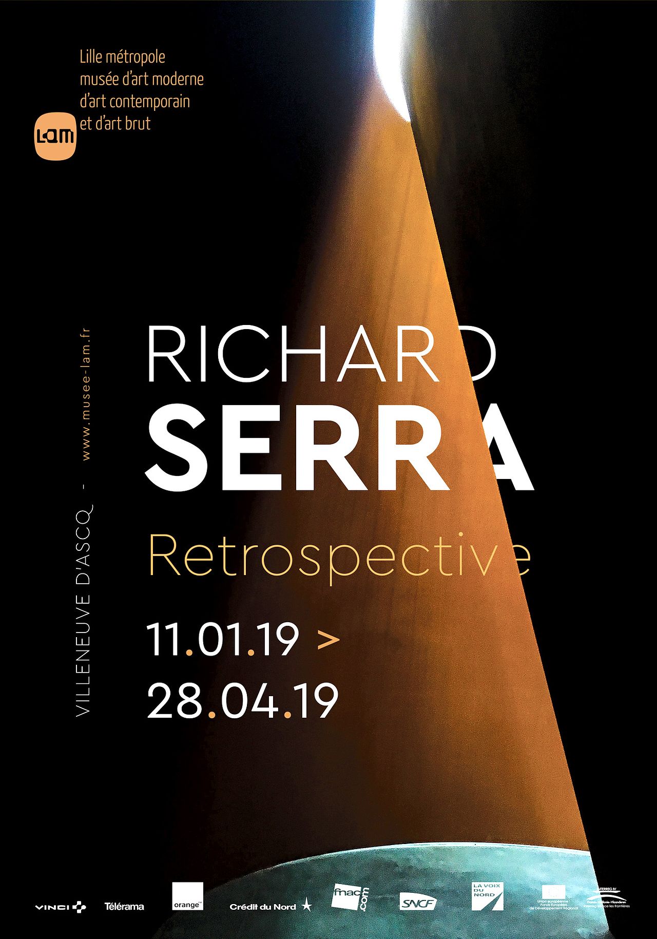 Affiche rétrospective "Richard Serra"