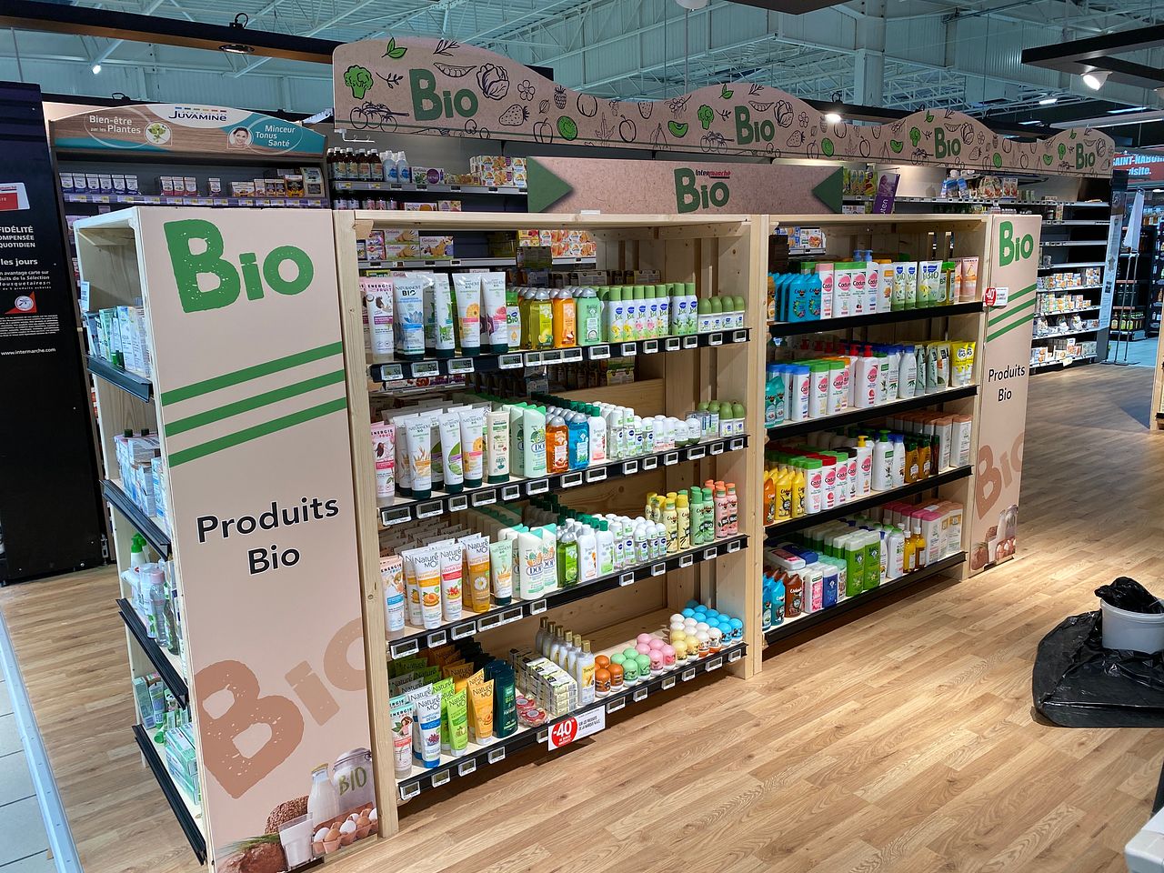 PLV et signalétique rayon Bio