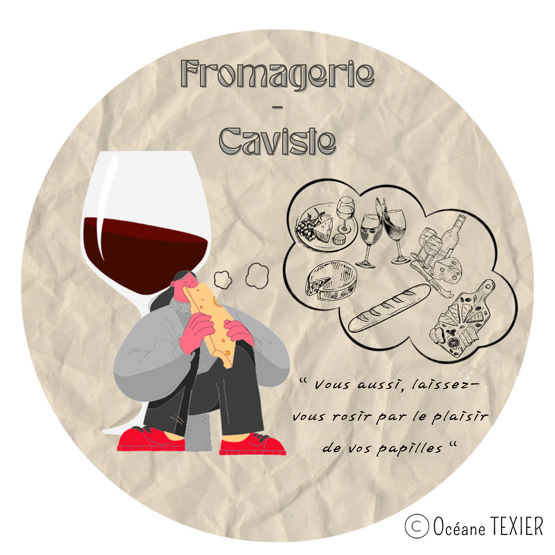 Une fromagerie - caviste fictive