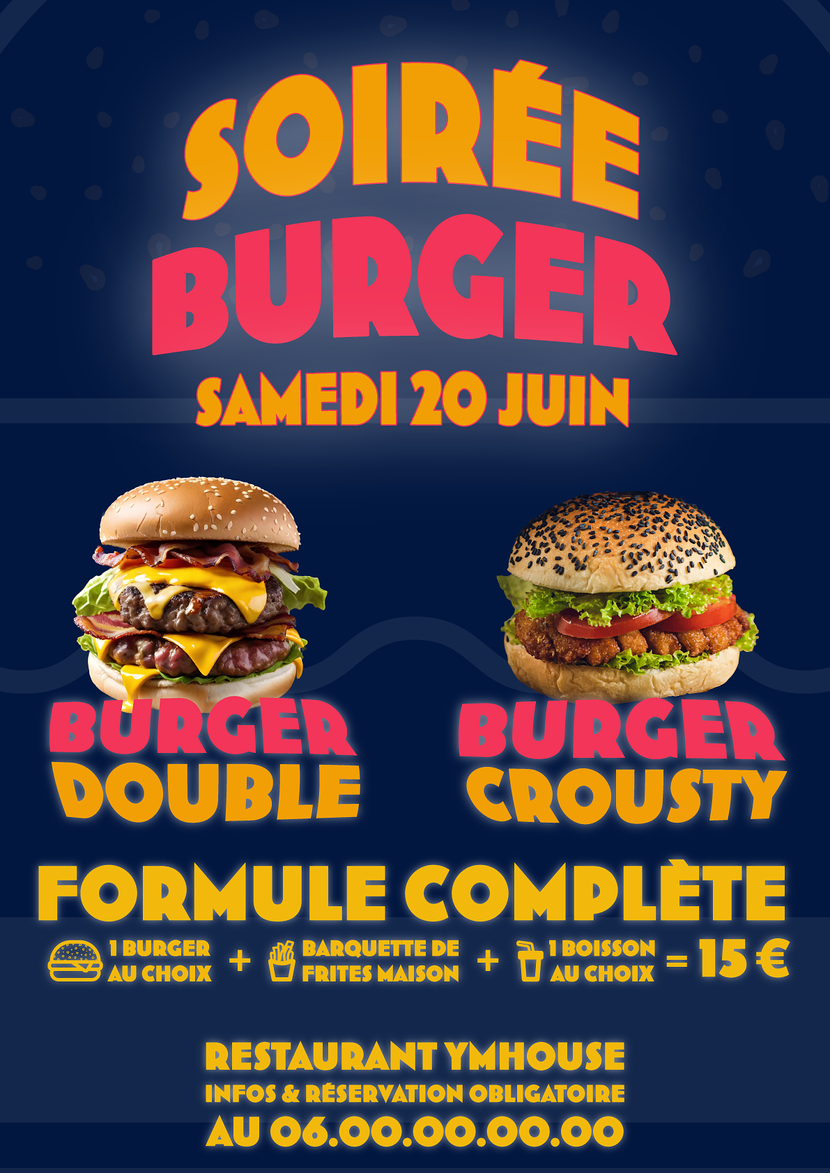 Flyer soirée burger