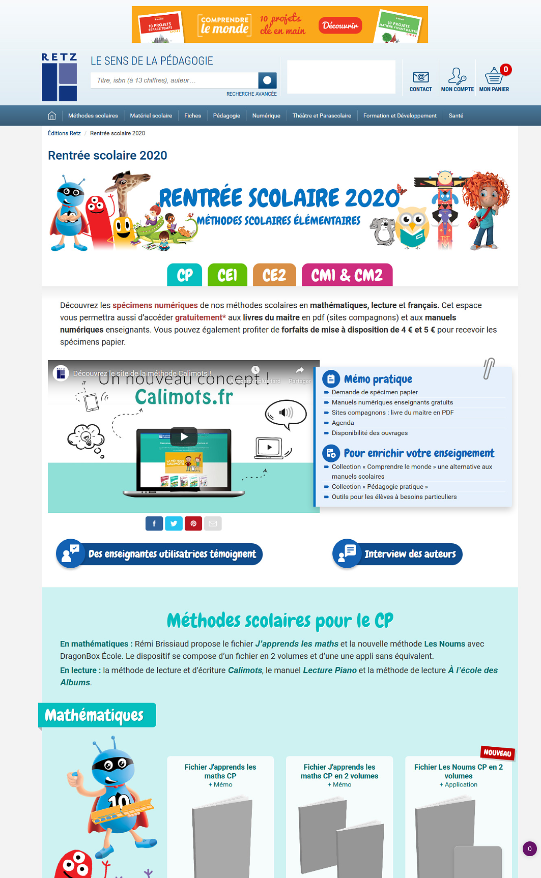 Créatin de landing page pour Retz