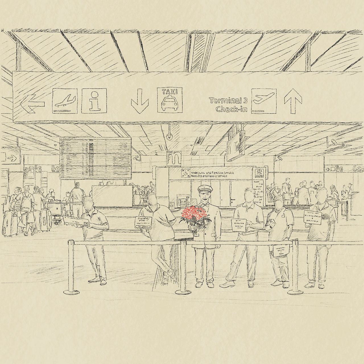 Surprise à l'aéroport