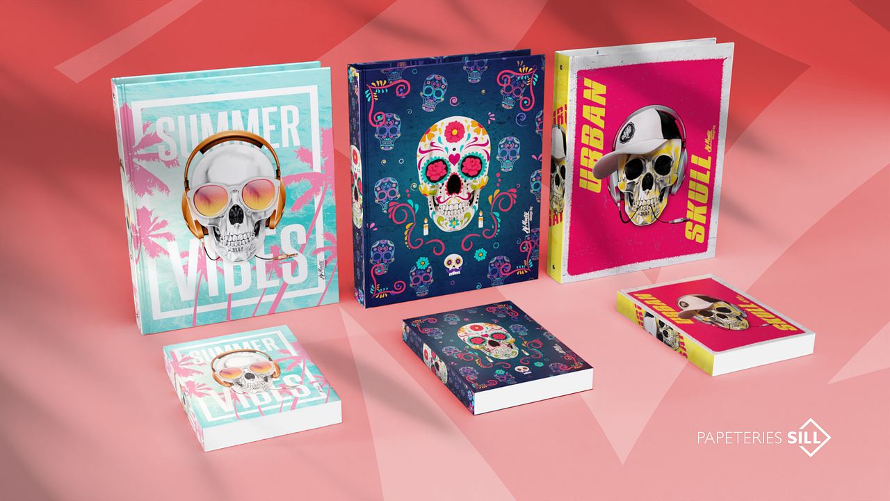 Couvertures Skulltissime classeur et agenda