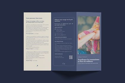 Recto de la brochure de présentation du centre