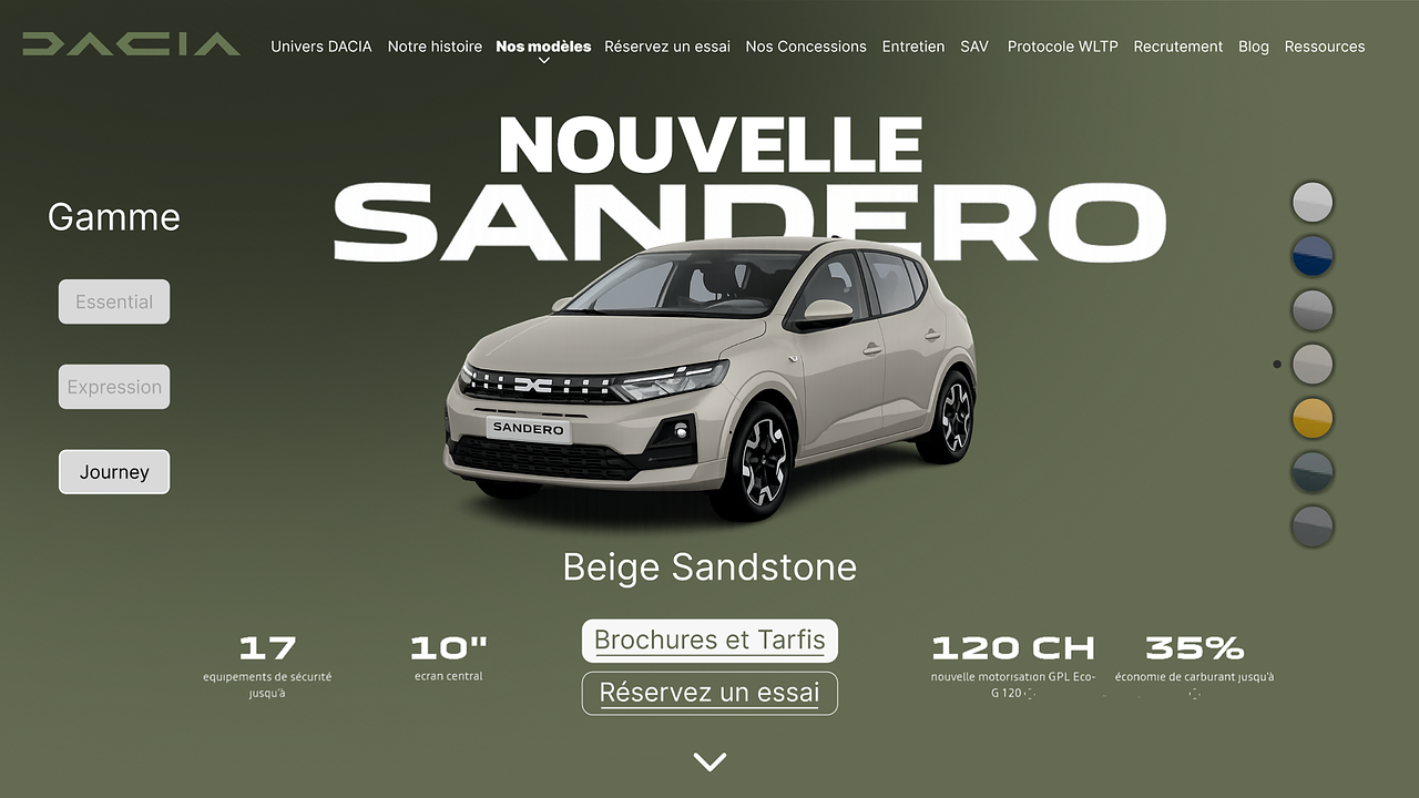 Dacia Website Redesign Concept