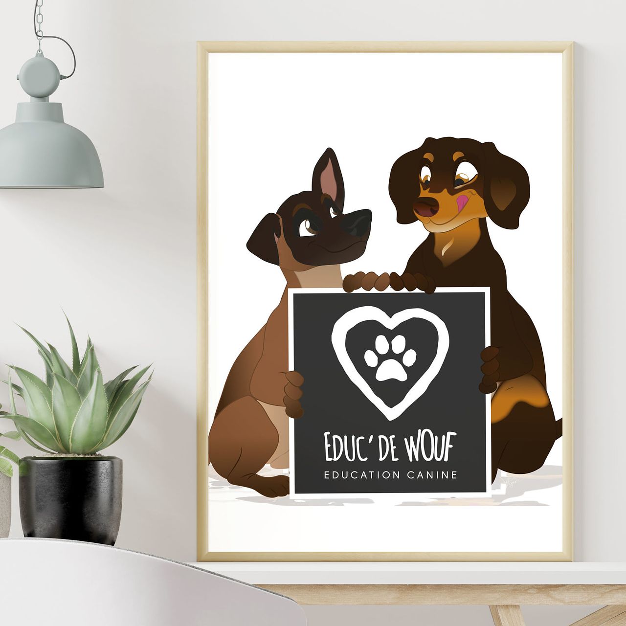 Création de logo + illustration educateur canin